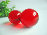 开运水晶球红色水晶球健身球手球保健球手把件手玩件天然玉石玉器