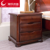 联乐 简约床头柜 美式乡村古典进口桦木 单个卧室储物柜实木家具