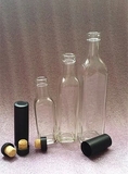 250ml500ml方形橄榄油瓶木塞山茶油瓶透明蒙砂玻璃瓶麻油瓶香油瓶