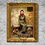 促销有框画新中式战争革命油画布面油画家居装饰画挂画红卫女兵2