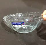 正品乐美雅创意色拉碗 透明钢化条形玻璃沙拉碗 水果盘子餐具套装