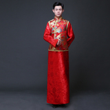 [转卖]秀禾服男装中式礼服新郎结婚礼服红色龙纹古装复古民族风