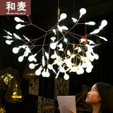 北欧宜家创意个性餐厅树枝吊灯后现代装饰艺术萤火虫led吊灯客厅