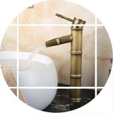 欧式浴室全铜仿古龙头台上盆龙头复古洗手台加高款个性冷热水龙头