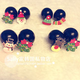 特价！韩国独家热卖款圣诞节耳钉麋鹿圣诞树手套耳环