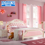 澳玛克斯 儿童床实木 儿童床女孩单人实木床韩式床卧室套房1.2米