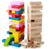 54粒叠叠乐数字叠叠高层层叠抽抽乐积木儿童益智成人桌面游戏玩具
