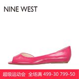 Nine West/玖熙正品女式平底鱼嘴纯色镂空单鞋-301036285L