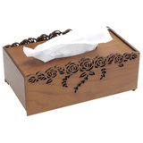 木质纸巾盒创意复古抽纸盒欧式纸抽盒客厅桌面车用餐桌纸巾收纳盒