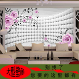 大型壁画3D立体沙发背景墙纸欧式卧室壁纸空间延伸墙纸无纺布墙布