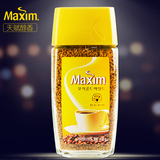 韩国进口MAXIM麦馨摩卡纯速溶咖啡粉 瓶装冻干颗粒无糖黑咖啡浓苦