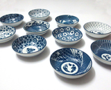 中式青花瓷碗釉下彩韩式陶瓷碗筷米饭碗餐具碗碟套装复古瓷碗包邮