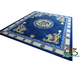 中国龙蓝色欧式办公室地毯客厅地毯工程满铺地毯商用进口羊毛地毯