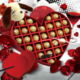 费列罗巧克力礼盒装27粒心形生日圣诞节礼物进口零食送女友礼物