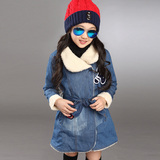 大童女装儿童冬装新款韩版潮女童衣服6 7 8 10岁女孩冬季牛仔外套
