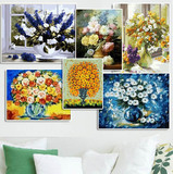 特价包邮diy数字油画静物情侣花卉花瓶客厅装饰画 50款图案可选