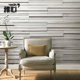 雅心 3d立体白色大理石砖块纹墙纸无纺纯纸壁纸 主题定制大型壁画