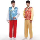 男士韩国宫廷服朝鲜少数民族舞蹈服装传统韩服男朝鲜大长今演出服