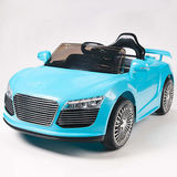欧美代购 Audi 奥迪R8 蓝色 12v孩子可坐遥控小汽车 儿童电动车