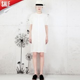 Qiaoxiao原创设计师品牌女装 棉质长款衬衫文艺落肩中长款连衣裙