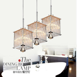餐吊灯LED水晶玻璃吸顶灯创意三3头LED吧台饭厅餐厅吊灯过道灯具
