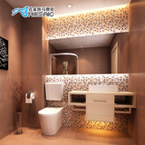 孔雀鱼TC005仿古卫生间浴室田园石材水晶玻璃马赛克瓷砖背景墙