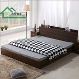 韩式卧室双人床榻榻米1.2单人一米5一米八床简约日式板式储物床