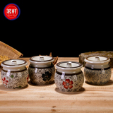 调味罐陶瓷糖罐 盐罐套装创意日式和风 仿古釉下彩手绘送勺