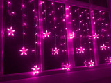 LED节日彩灯串 星星窗帘灯橱窗装饰门帘婚房布置 室内装饰灯2米