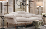 欧式整装海绵雕刻三人软包沙发实木雕花沙发亚麻布沙发定制特价