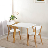 北欧风格白橡木餐桌椅组合日式小户型正方形饭桌现代简约餐台包邮