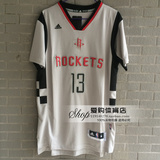 代购正品 男 韧性之城新赛季火箭队13号哈登球衣短袖篮球服 SW灰