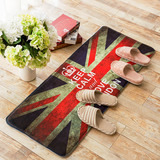 英伦国旗欧美时尚伦敦床边厨房长条防滑地垫拉门脚垫子