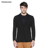 TRENDIANO新男装春装潮休闲棉质纯色长袖西装外套西服3151041520