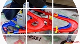 包邮电动都市汽车广场场景套装CDR08-儿童轨道滑行跑车玩具