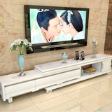 现代简约大理石电视柜 小户型实木烤漆伸缩电视柜地柜客厅家具