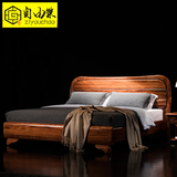 【买床送床】 非洲乌金木 实木床1.8米 高端中式全实木双人床婚床