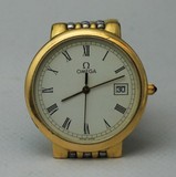 世界名表欧米茄14K包金电驱动单日历二手表 收藏类老物件古董手表