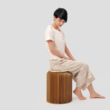 【十八纸】折叠椅风琴纸凳牛皮纸椅创意魔术折叠42cm高微纸凳