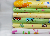 斜纹纯棉棉布布料 宝宝布 婴儿床品床单服装面料 卡通幼儿园三件