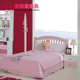 儿童床女孩粉色单人床1.2米/1.5米 儿童家具套房卧室公主床高箱床
