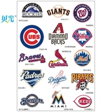 贝光167 美国棒球大联盟MLB队标国家联盟行李箱贴纸汽车贴墙贴