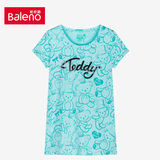 Baleno/班尼路女装 Teddy bear中长款短袖T恤 甜美卡通印花夏装女