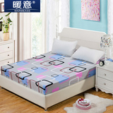 暖意 床笠纯棉单件纯色全棉素色床罩床单1.8席梦思保护床垫套特价