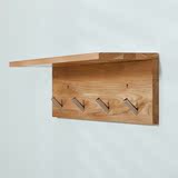 木邻家居 实木一字隔板 创意机顶盒装饰置物架壁挂衣帽架搁物板