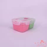 微波炉饭盒儿童便当盒 塑料餐盒 分格饭盒 密封水果保鲜盒送饭勺