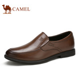 Camel/骆驼男鞋2016春季新款商务正装真皮套脚办公室皮鞋男德比鞋