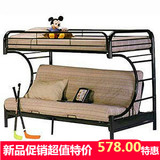 现货加固欧式铁艺上下床双层床 高低床上下铺床组合成人床两层床