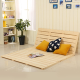 定制松木硬床板折叠1.5硬板床垫1.8米加宽榻榻米1.2护腰实木板
