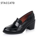 Staccato/思加图秋季专柜同款牛皮粗高跟舒适内敛女单鞋9XA02CM5